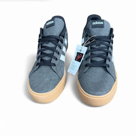 Size 11 Adidas Men's Gray and White Sneakers - Picture 6 of 7